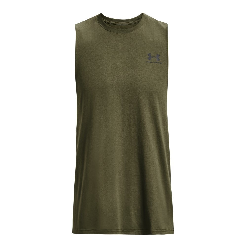 Under Armour UA Left Chest Sleeveless Tank Top Green Men's Large 1329286-390 NWT